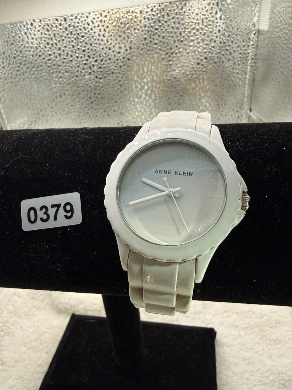 Anne Klein Off White Silicone Style Women’s Watch